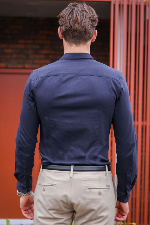 Only & Sons Miles LS Stretch Hemd Dark Navy