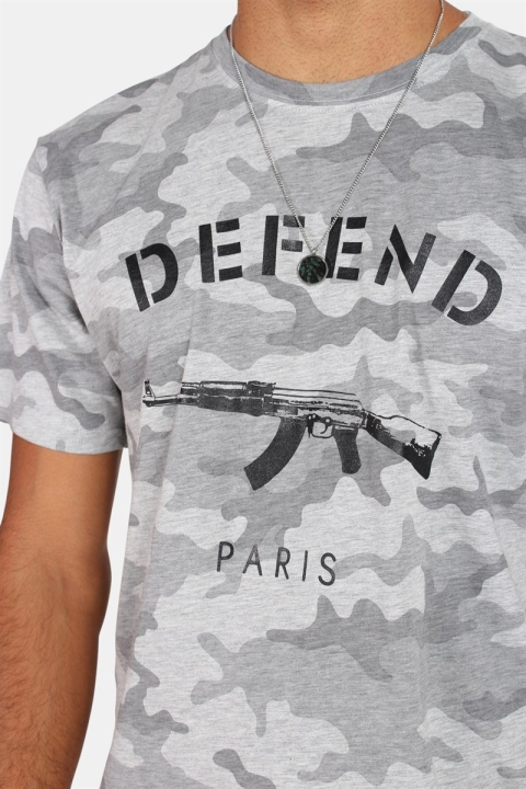 Defend Paris Paris NB T-Hemd Camo H.Grey