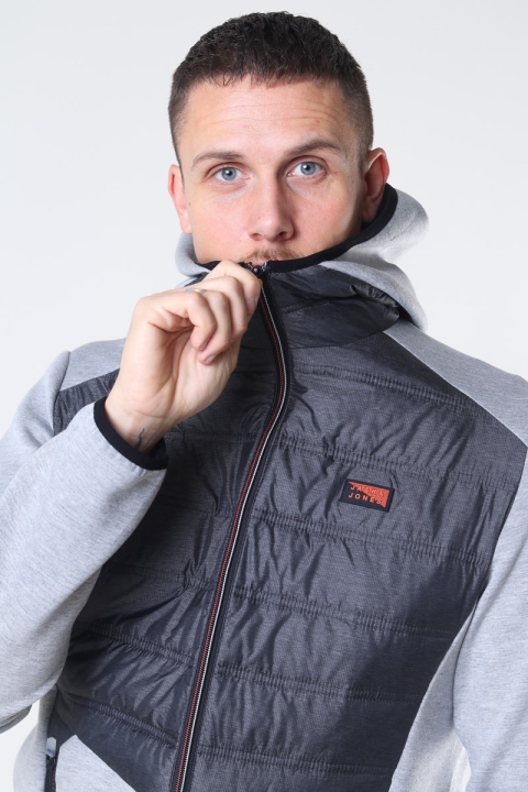 Jack & Jones Toby Hybrid Jacke Light Grey Melange