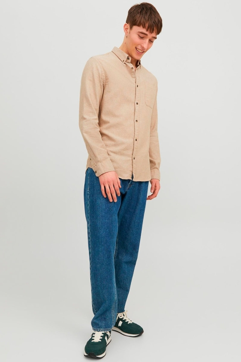 Jack & Jones Classic Melange Hemd L/S Oatmeal