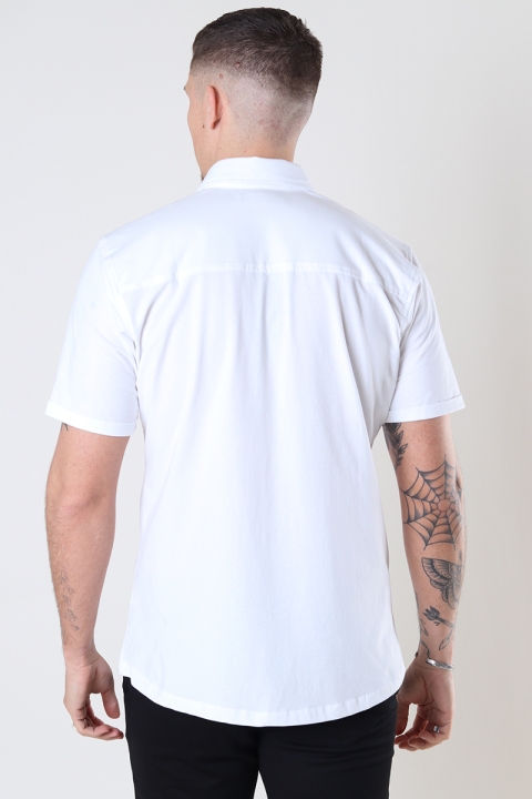 Clean Cut Copenhagen Hudson SOLID Stretch Hemd S/S White