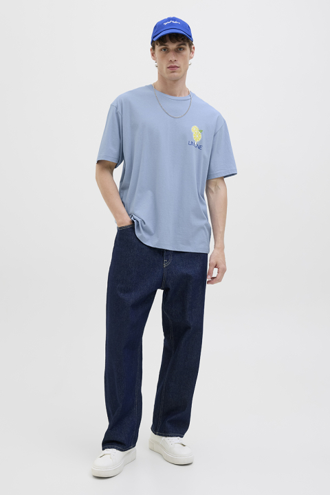 Jack & Jones Limone Relaxed Fit Tee Subdued Blue