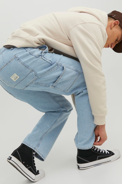 Jack & Jones Eddie Carpenter Loose Fit Blue Denim