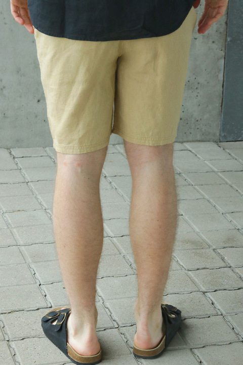 Solid Aurelius Elsticated Linen Shorts Curds & Whey