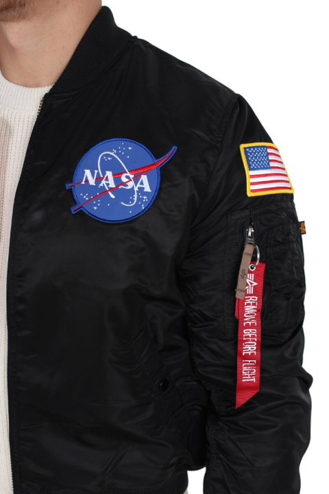 Alpha Industries MA-1 VF NASA Bomber Jacke Black