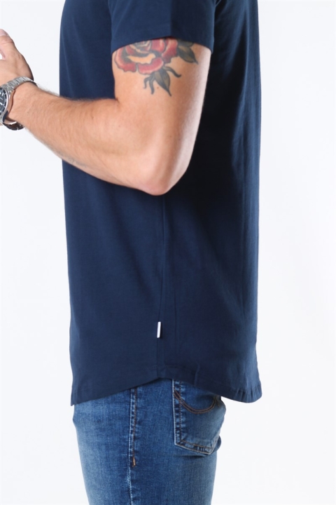 Jack & Jones Curved Tee Navy Blazer