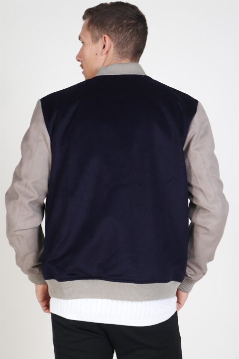 Les Deux Varsity Bomber Jacke Navy