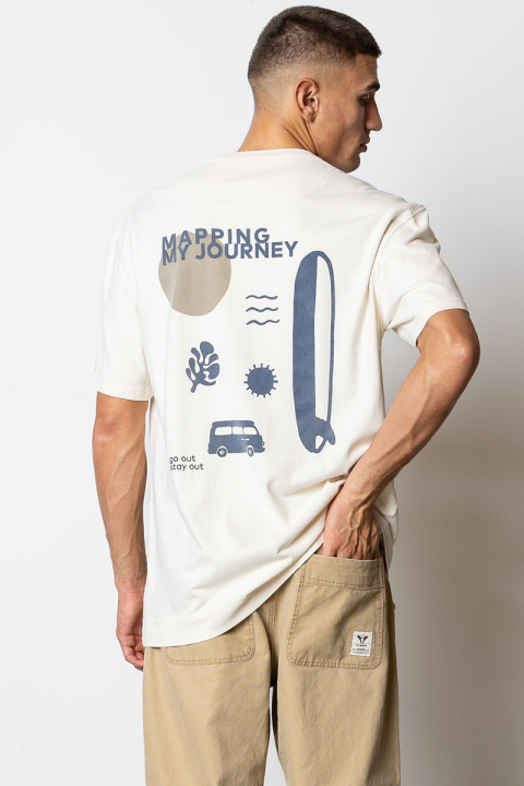 Fat Moose Surf T-Hemd Ecru