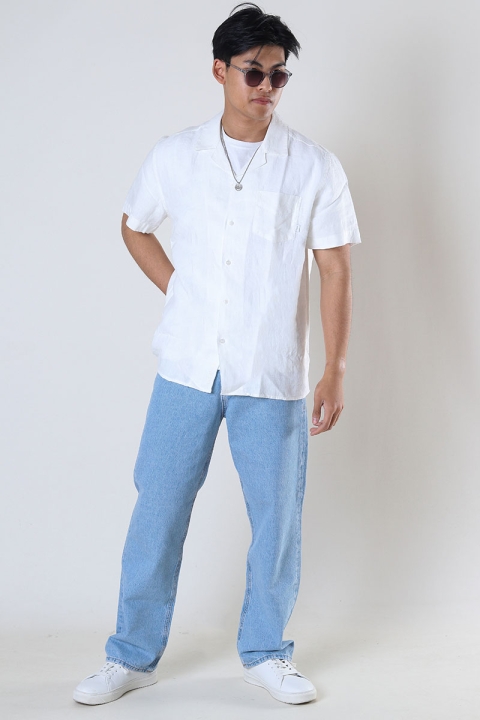 Woodbird Mays Linen Hemd Off White