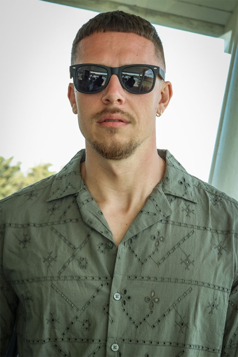 ONLY & SONS Aron Relax SS Chiffly Resort Hemd Dusty Olive