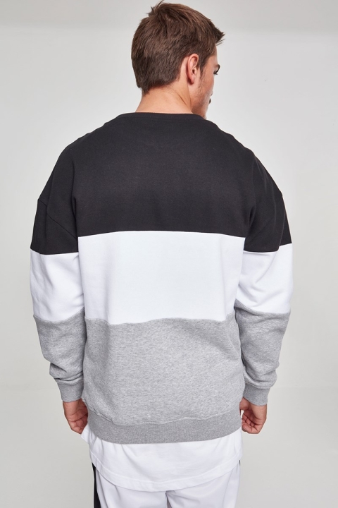 Uhrban Classics 3-Tone Oversize Crewneck Black/ White/ Grey