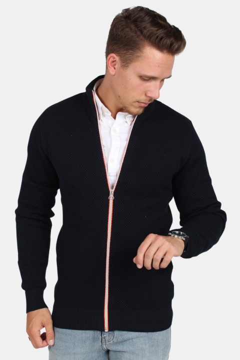 Kronstadt Erik Zip Stricken Navy/Orange