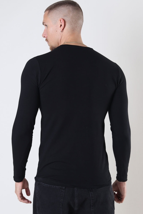 Basic Brand Muscle Fit LS T-Hemd Black