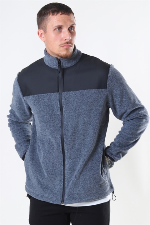 Rains Fleece Zip Puller Jacke Grey Melange