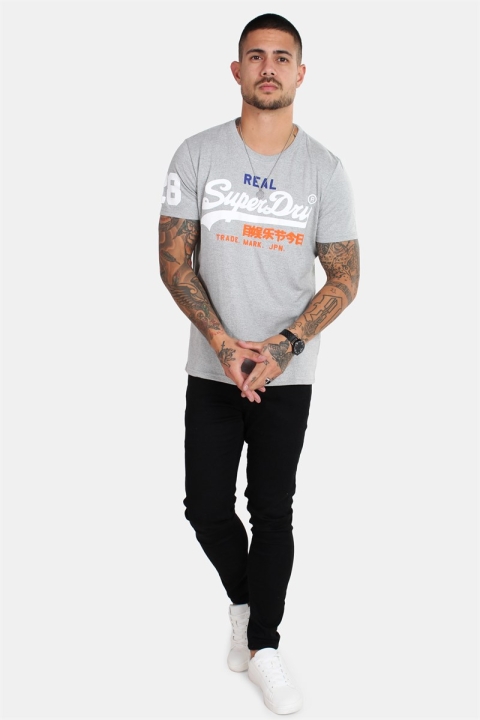 Superdry Vintage Logo Tri T-Hemd Montana Grey Grit