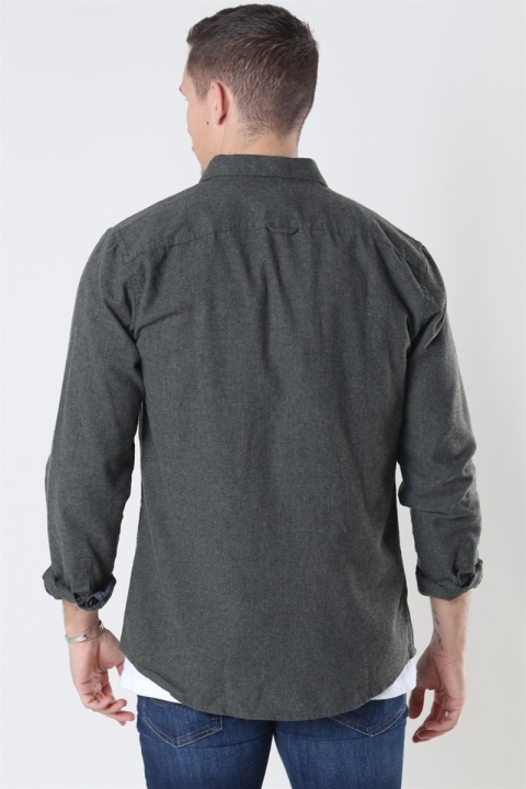 Only & Sons Edin LS Flannel Twill Hemd Deep Depths