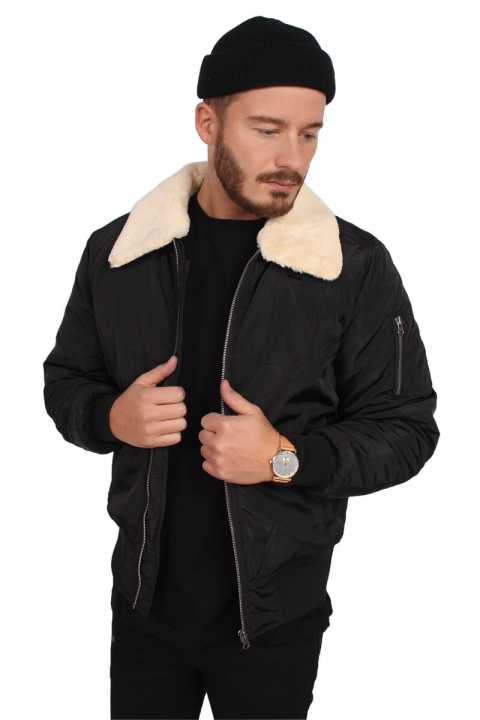 Urban Classics Pilot Bomber Jacke Black