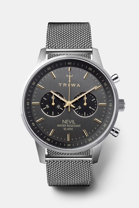 Triwa Smoky Nevil Uhr Steel Mesh