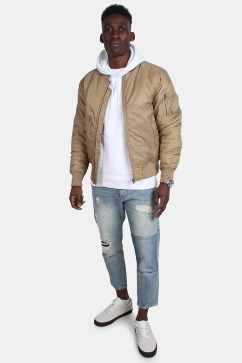 Urban Classics Bomber Jacke Beige