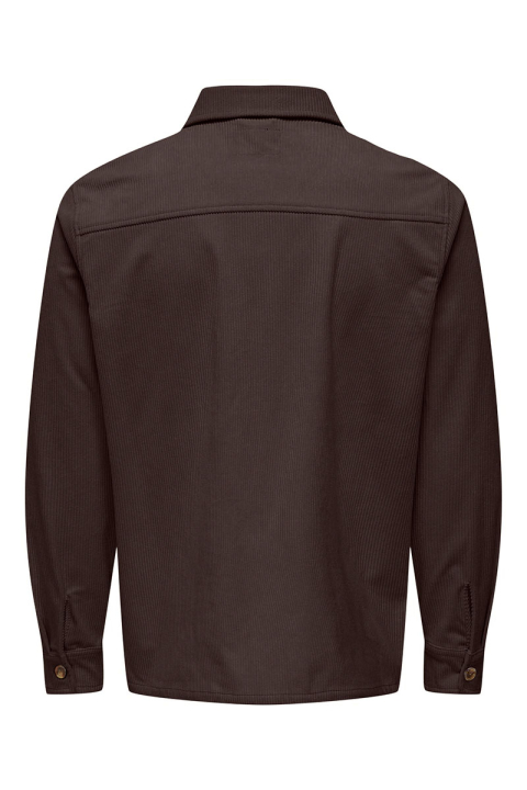 ONLY & SONS Tile Corduroy Hemd Coffee Bean