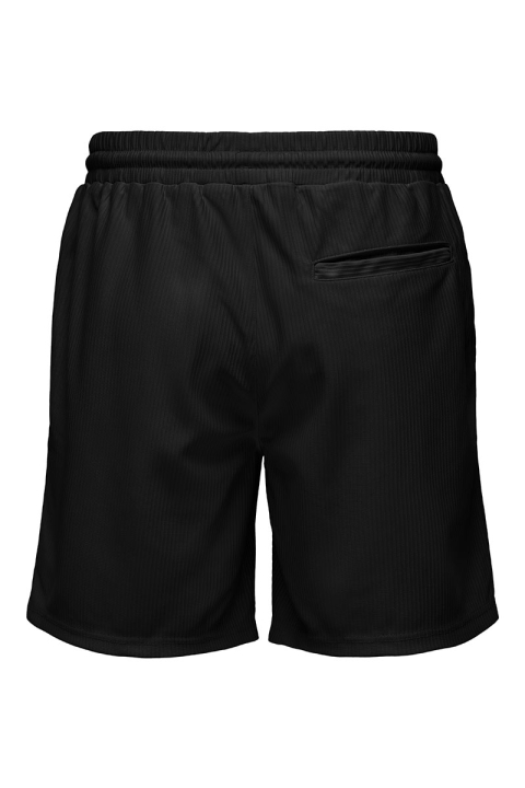 ONLY & SONS Tel Regular Plizze Shorts Black