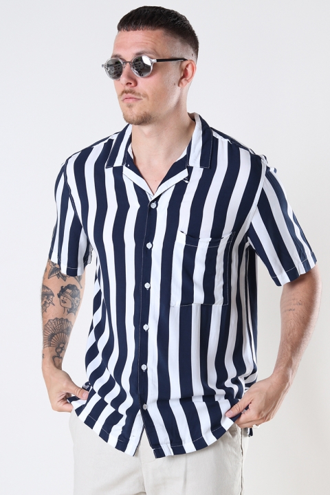 Kronstadt Ramon Cuba big stripe S/S Hemd Navy