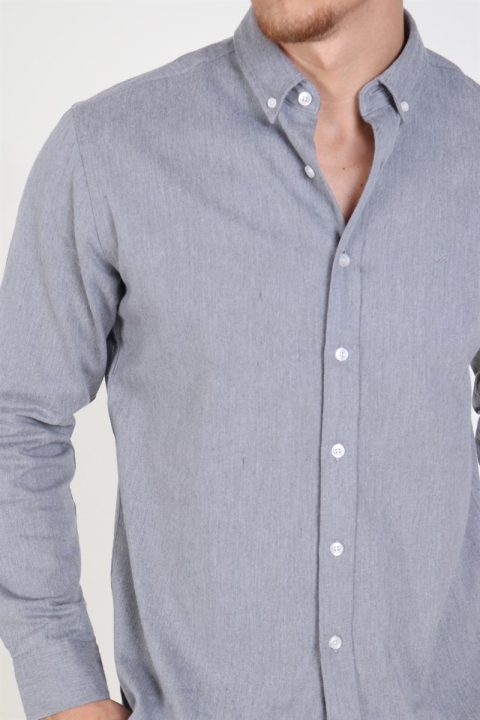 Clean Cut Sälen Flannel Hemd Rock Grey