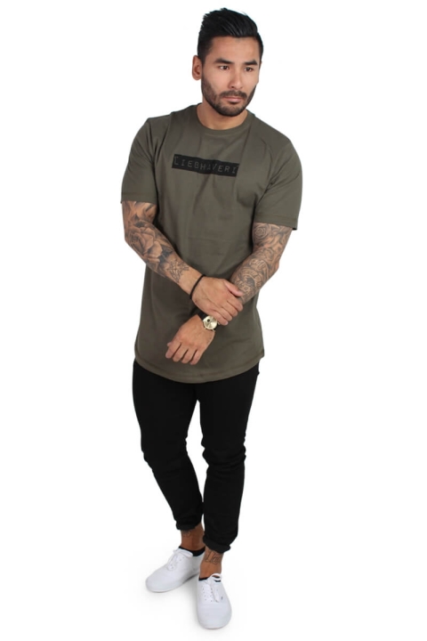 Liebhaveri Vintage Mens Longline T-Hemd New Army 