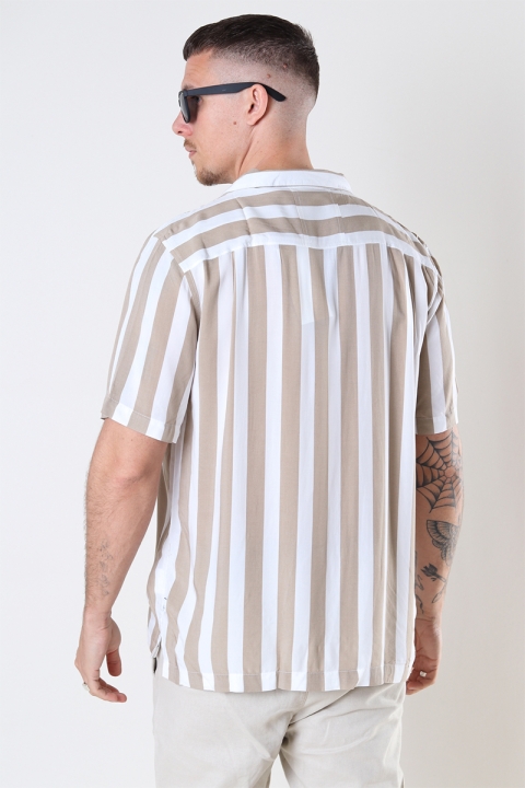 Kronstadt Ramon Cuba big stripe S/S Hemd Desert sand