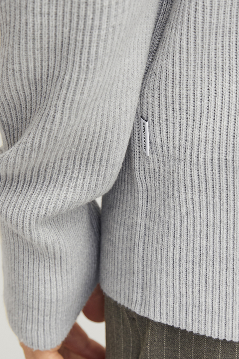 Jack & Jones Perfect Knit Crew Neck Light Grey Melange