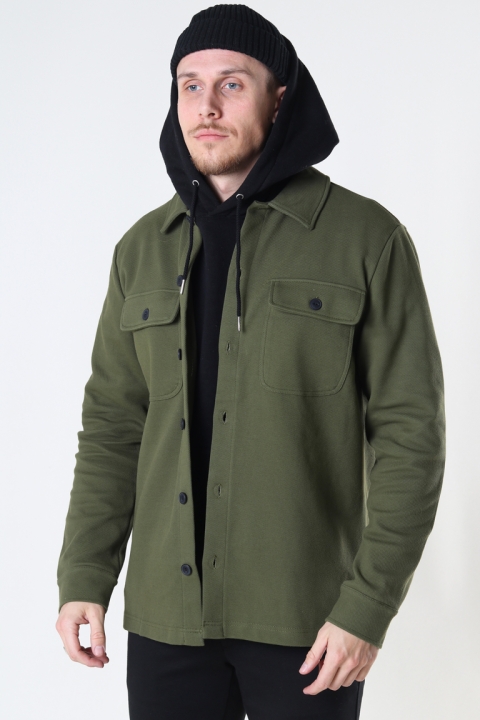 ONLY & SONS KODYL OVERSHIRT SWEAT Olive Night