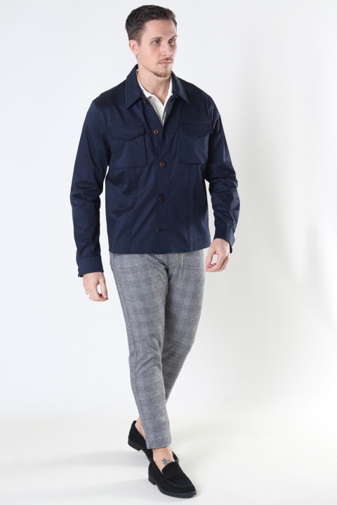 Mos Mosh Gallery Milo Cole Overshirt Navy