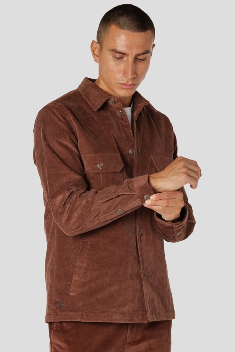 Clean Cut Copenhagen Corduroy Overshirt Bombay Orange