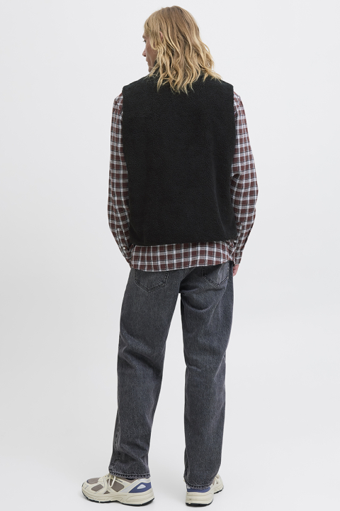 Jack & Jones Norrebro Teddy Bodywarmer Vest Black