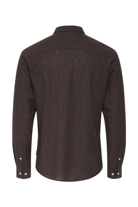 ONLY & SONS Caiden LS Linen Hemd Coffee Bean Peppercorn