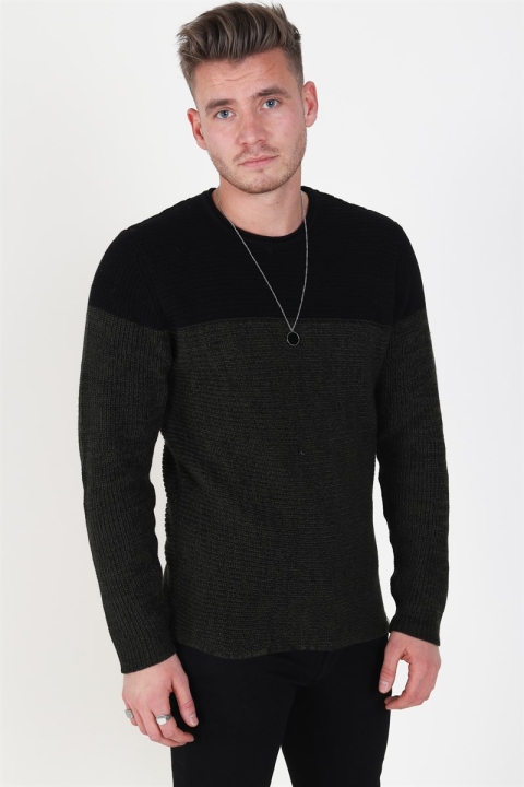 Only & Sons Sato 5 Colorblock Crew Neck Stricken Rosin