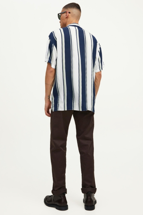 Jack & Jones MALIBU RESORT STRIPE Hemd SS Swamp