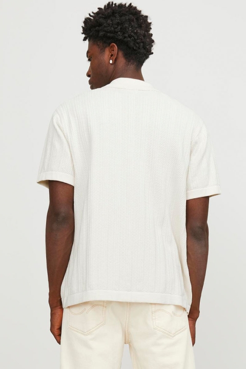 Jack & Jones Valencia Structure Knit SS Polo Sea Salt