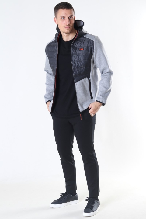 Jack & Jones Toby Hybrid Jacke Light Grey Melange