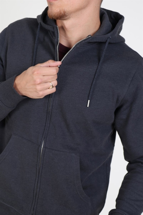 Solid Organic Morgan Zip Sweatshirts Dark Grey Mel