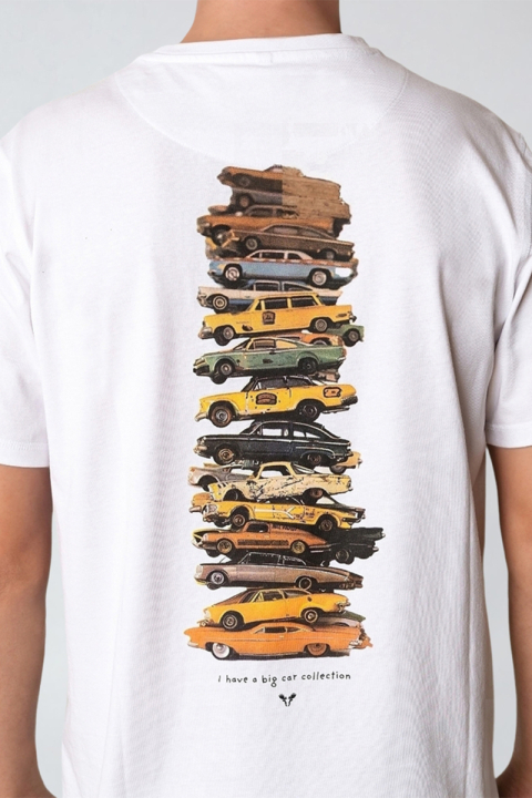 Fat Moose Car Collection T-Hemd White