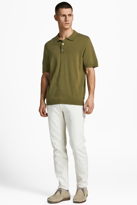 Jack & Jones JPRBLAIGOR KNIT POLO S/S SN Martini Olive