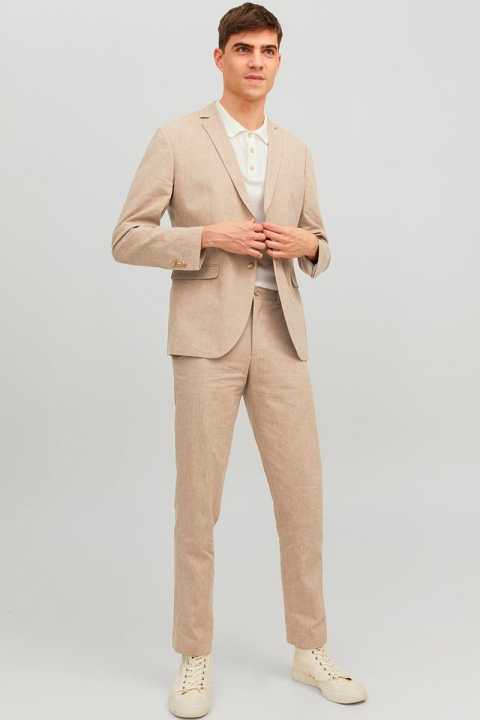 Jack & Jones Riviera Linen Trousers Beige