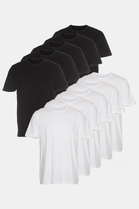 Denim Project T-Hemd 10-Pack Black/White