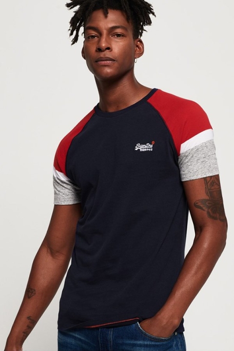 Superdry O L ENG'D Baseball SS T-Hemd Beach Navy