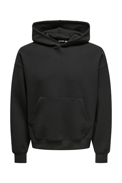 ONLY & SONS Goyle Box Fit Subca Hoodie Black