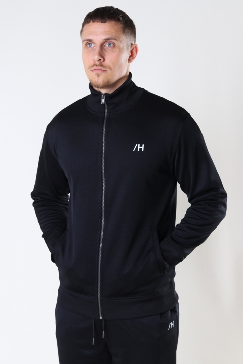 Selected SLHREG VALE SWEAT HIGH NECK ZIP Black