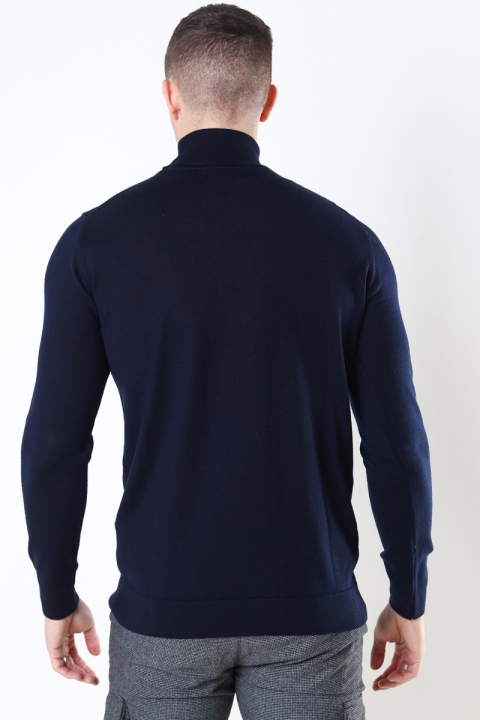 Clean Cut Copenhagen Merino Wool Roll Stricken Navy