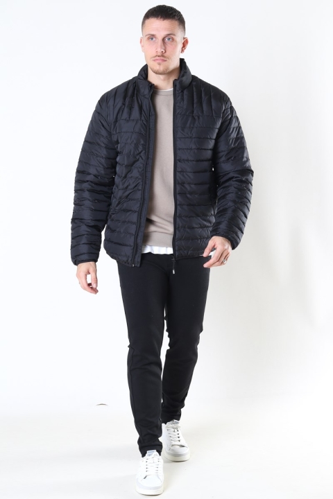 Only & Sons Paul Quilted Highneck Jacke Black