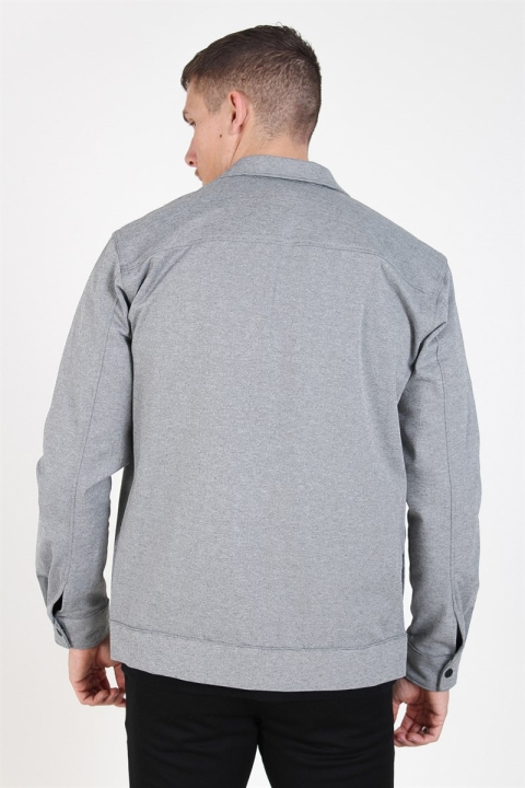 Only & Sons Comfort Stretch Overshirt Light Grey Melange